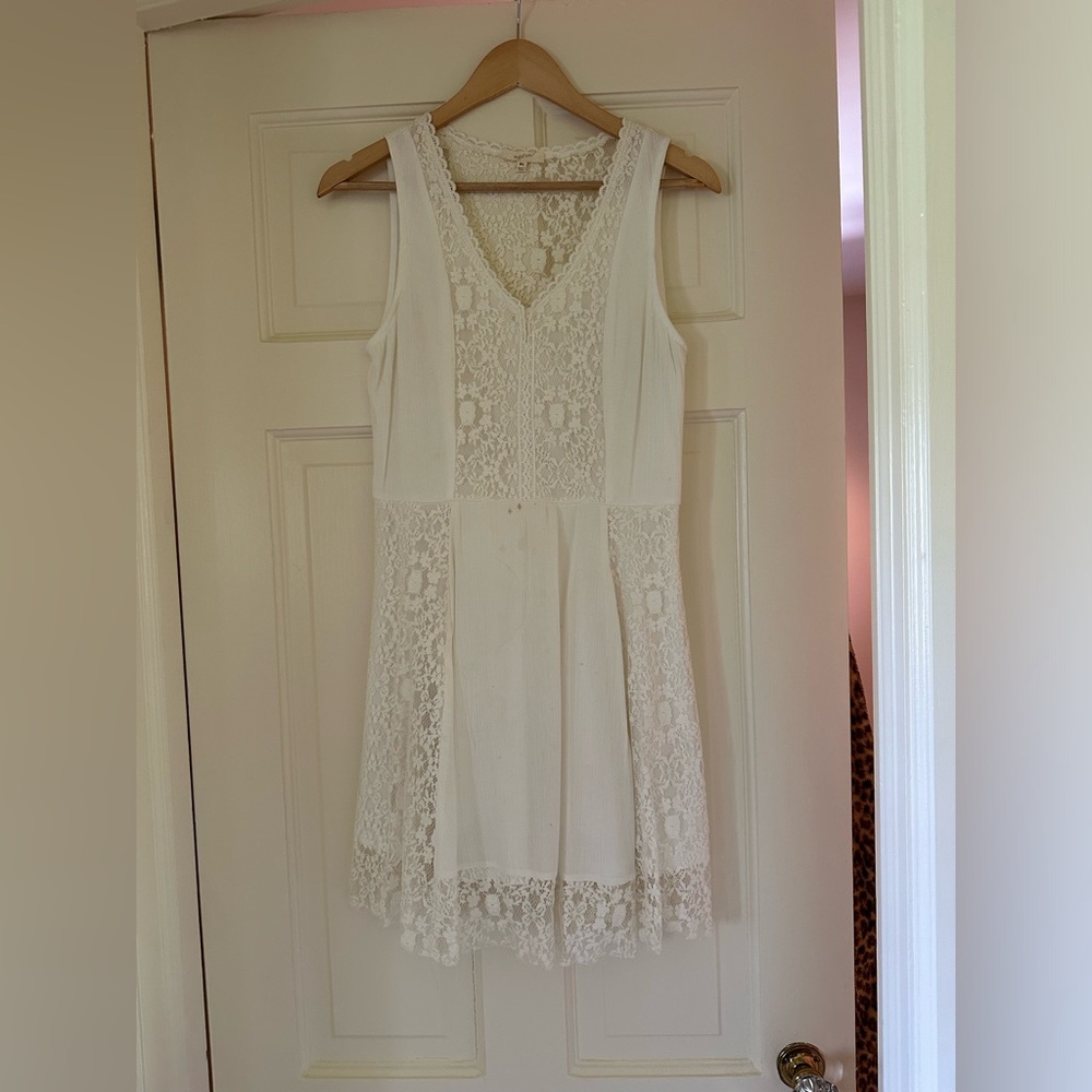 White Lace Dress - size Medium